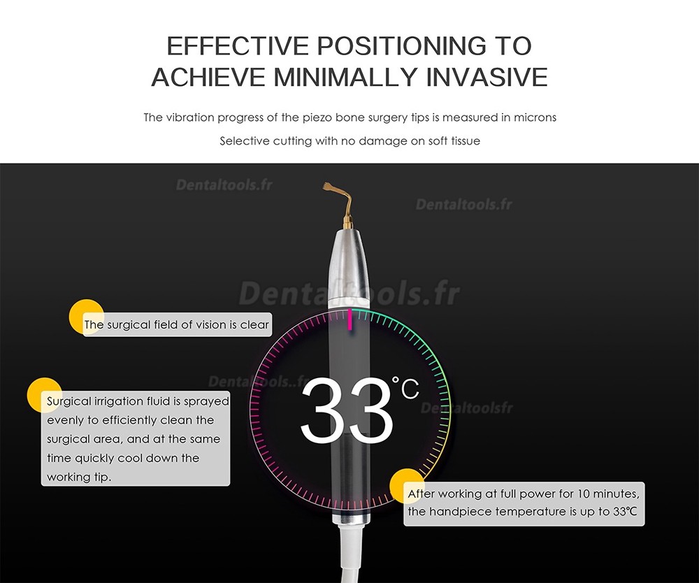 Pluspower® Ai Surgery Pro Machine ultrasonique de chirurgie osseuse piézo-électrique piézochirurgie dentaire